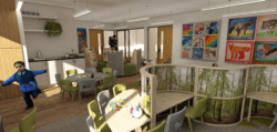 £D render of nursery pre-school interior design proposal in Kent.