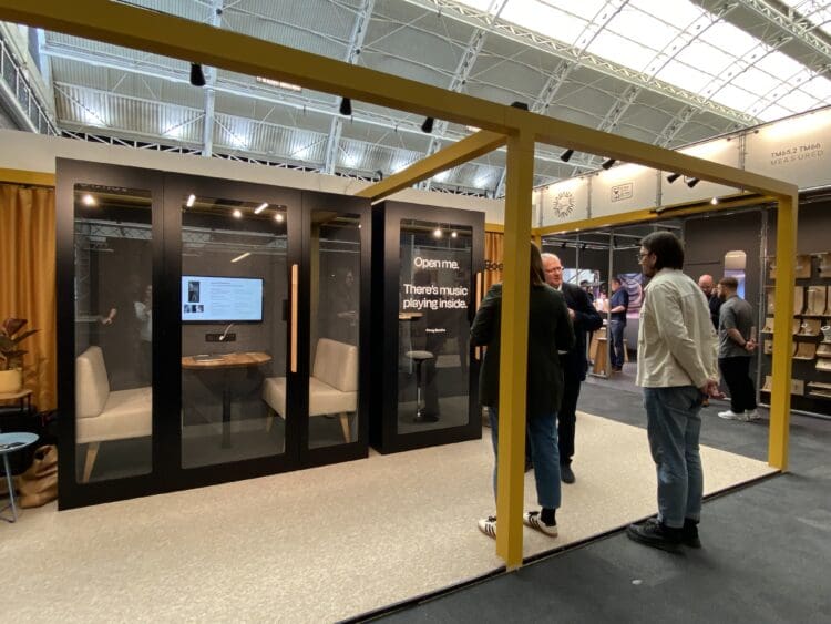 Modern office meeting pods at the Workspace Design Show