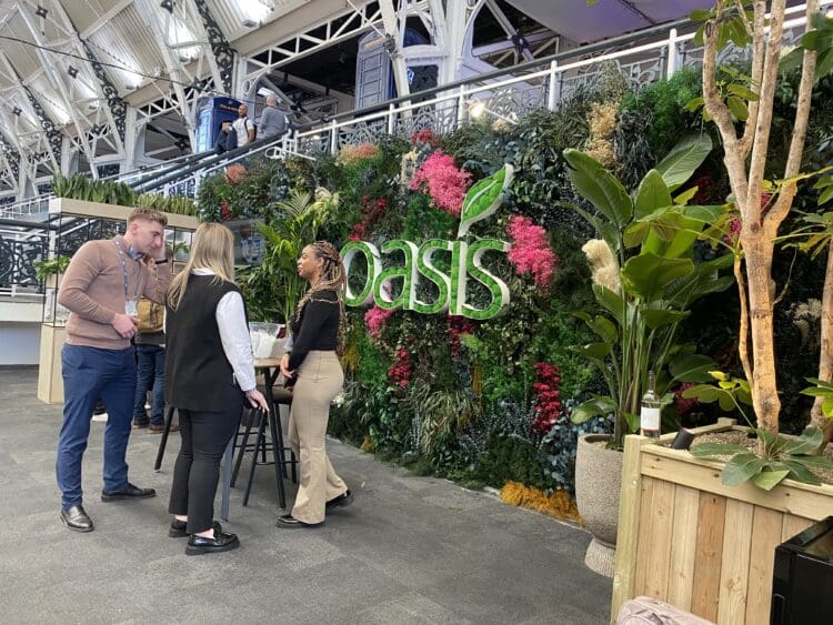 Oasis living wall exhibition stand at the Workspace Design Show.