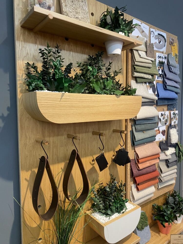 Peg wall system with bespoke features by Innerspace Cheshire.