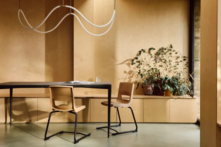 KI Europe postura wood mix chair for education and office fit setting.