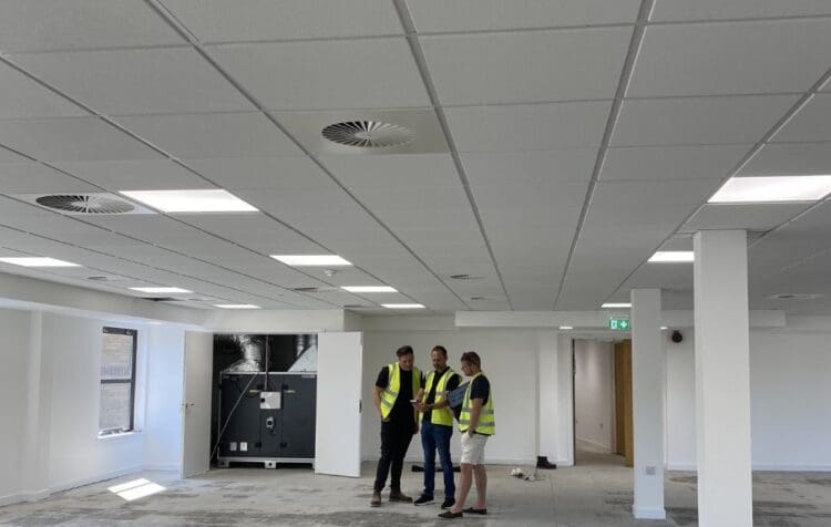 Principal Contractor site meeting for office fit out project