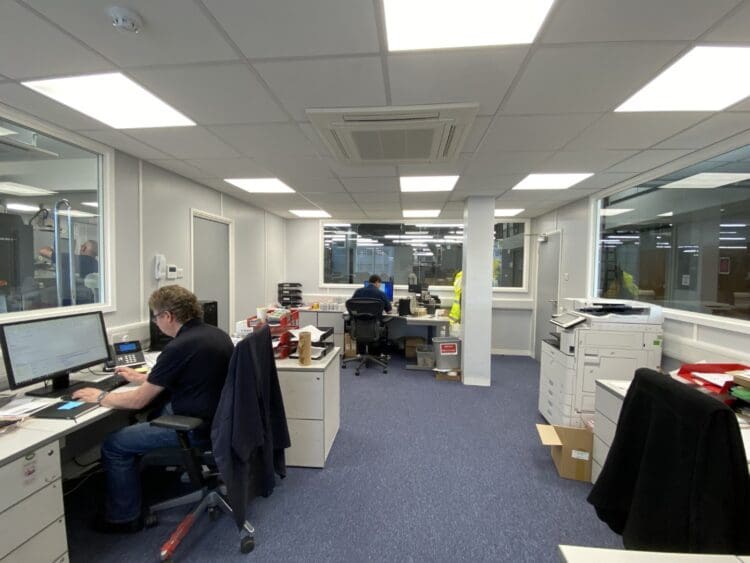 Warehouse office design and refurbishment project in London.