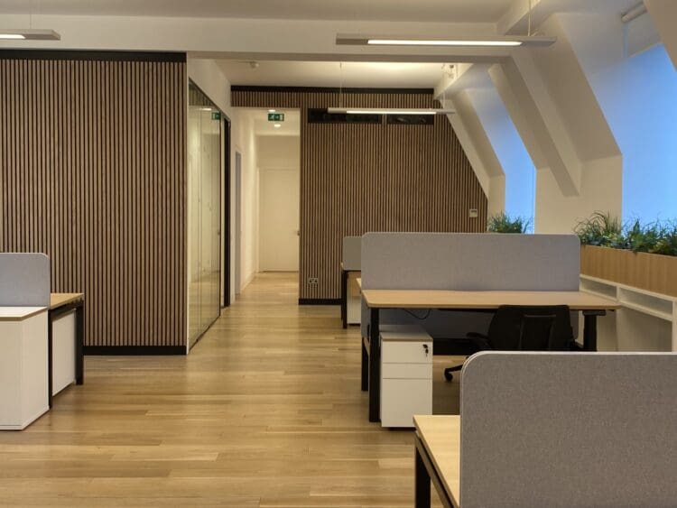 Scandi inspired office refurbishment for Vestey Holdings in London.