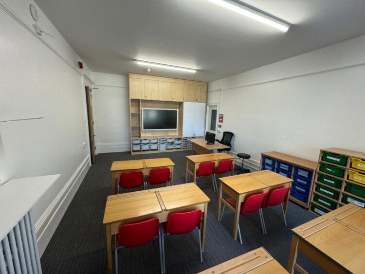 Classroom design and refurbishment for Oakfield Prep School, London.