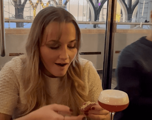 Junior Interior Designer celebrates Christmas with a cocktail.