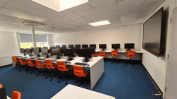 Bespoke school furniture solutions for IT classroom refurbishment.