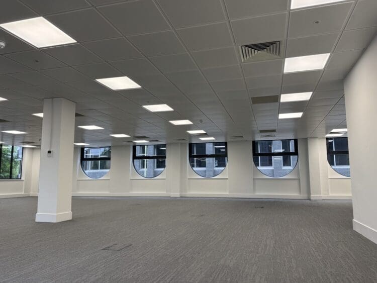 Office dilapidation Woking Surrey with new flooring and redecoration throughout.