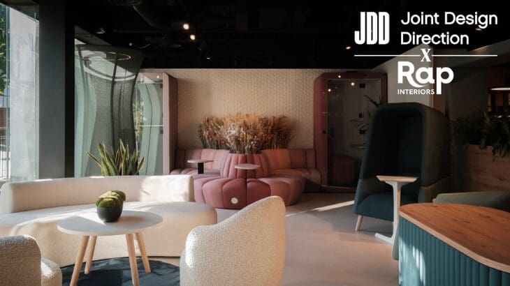 Rap Interiors partner with JDD displaying their office furniture solutions at the Kent Construction Expo.