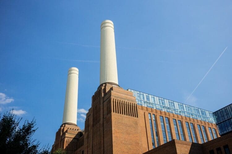 Battersea Power Station home to Apple offices in heritage building.