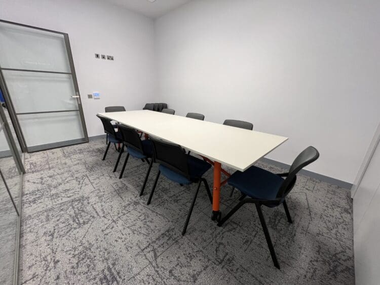 Modern office meeting room furniture for London office fit out.