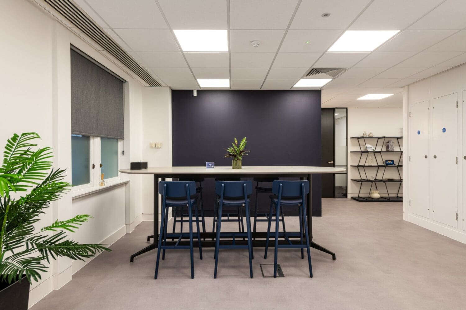 Office breakout space in London office refurbishment project with modern breakout furniture solutions.