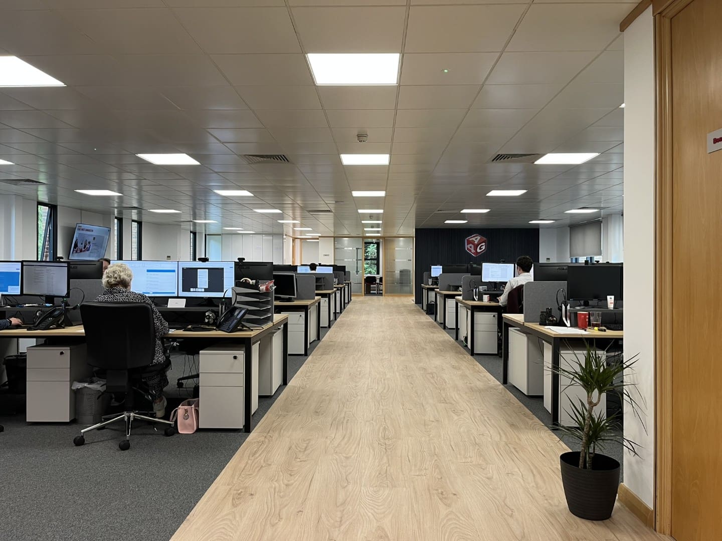 Modern open plan office design and refurbishment Kent.