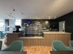 Coffee shop counter and servery for fit out project in Kent.