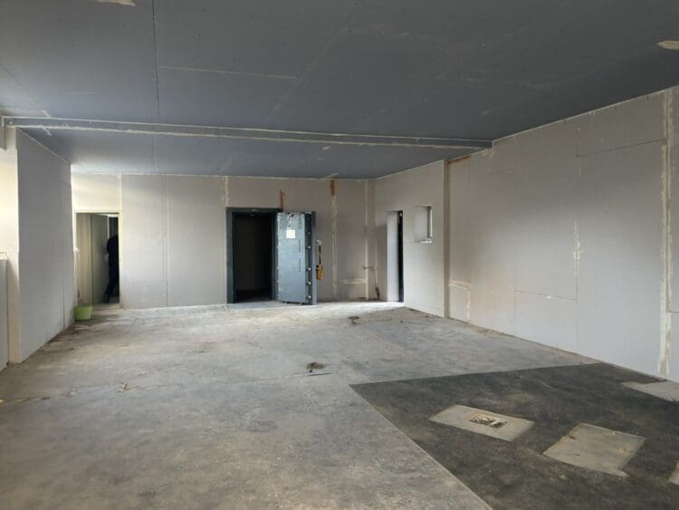 Commercial space before the fit out transforms it into a coffee shop.