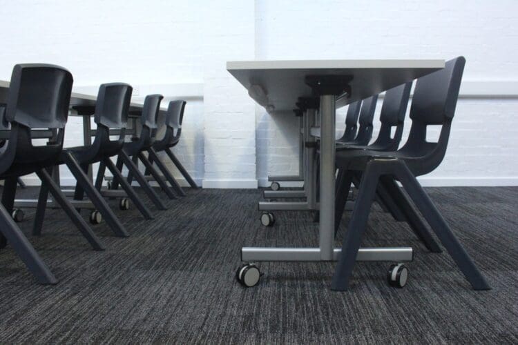 Flexible school furniture for classroom design.