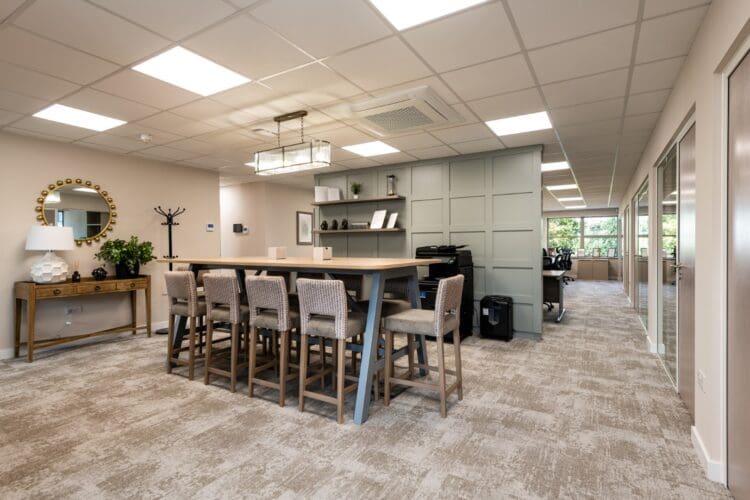 Office fit out project with collaboration space.