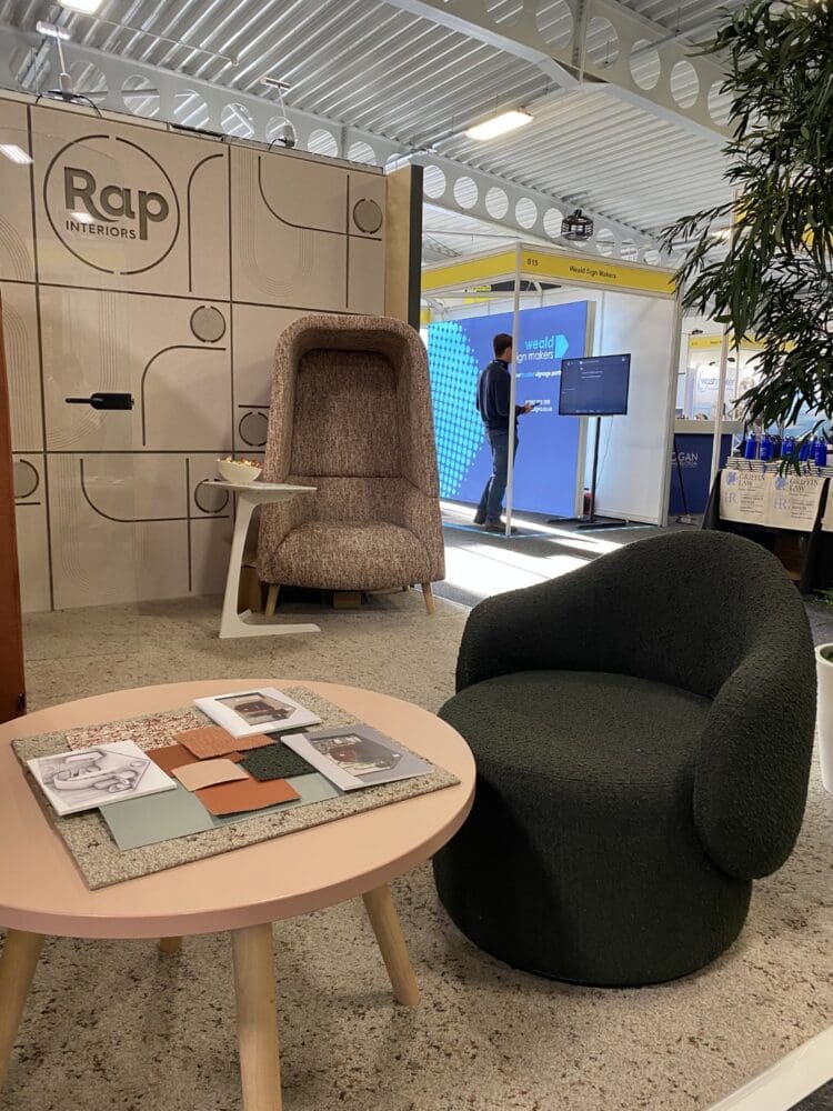 Office furniture by JDD on Rap Interiors' exhibition stand
