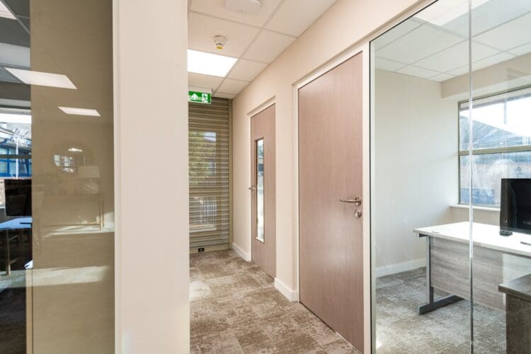 Private office in modern office fit out project